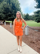 Queen of Sparkles Clemson Paw Rhinestone Skirt
