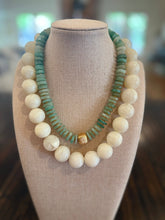 Load image into Gallery viewer, Chunky Seafoam Jade Flat Gemstone Necklace