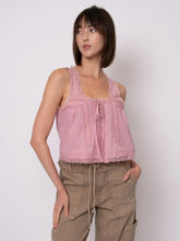 Load image into Gallery viewer, Alia Sleeveless Button Up Top | Petal Pink