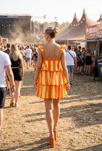 Load image into Gallery viewer, Clementine Stripe Ruffle Mini Dress