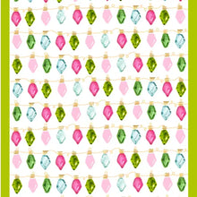 Load image into Gallery viewer, Double Sided Holiday Lights Tea Towel