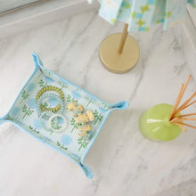 Load image into Gallery viewer, Laura Park Marigold Ticking Stripe Blue Snap Tray