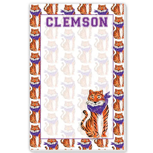 Clemson Orange & Purple Tiger Large Notepad