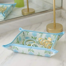 Load image into Gallery viewer, Laura Park Marigold Ticking Stripe Blue Snap Tray