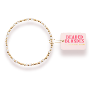 Beaded Blondes White Hazel Bracelet