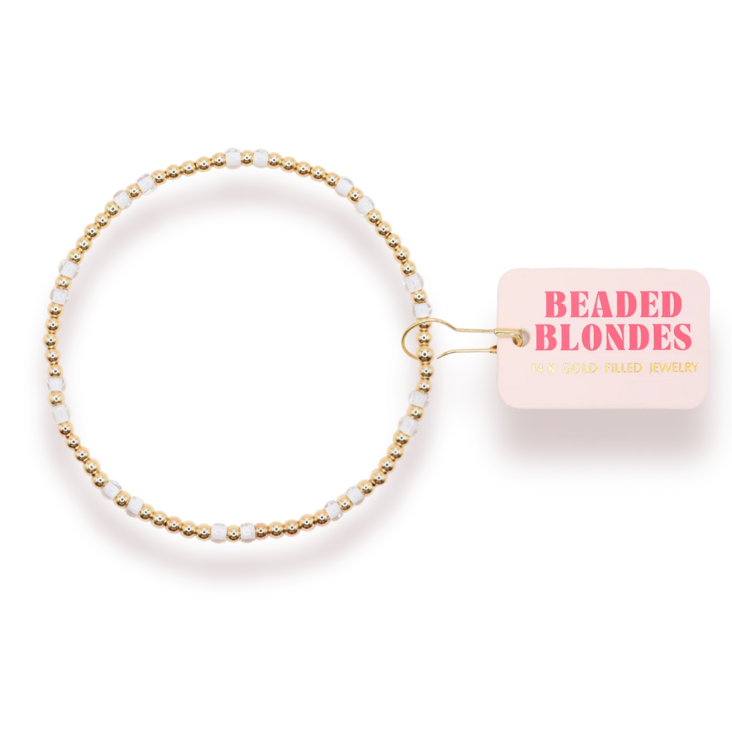 Beaded Blondes White Hazel Bracelet