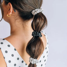 Load image into Gallery viewer, Teleties Polka Dot Party Small Silk Scrunchie