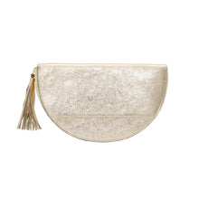 Load image into Gallery viewer, Stay Gold Half Moon Clutch