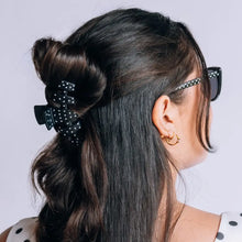 Load image into Gallery viewer, Teleties Classic Black Polka Dot Party Medium Claw Clip