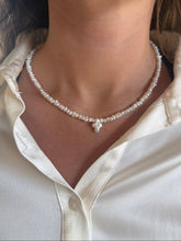 Load image into Gallery viewer, Freshwater pearl Cross Pendant Necklace