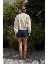 Load image into Gallery viewer, Moon River Tied Front Embroided Jacket | Ivory
