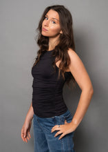 Load image into Gallery viewer, Rima Shirred Tank Top | Black