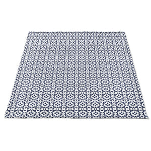 Laura Park Porto Tiles Navy Fleece Blanket