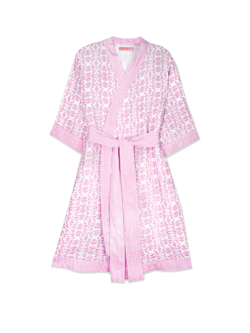 Brooks Avenue Bathrobe | Light Pink Chintz