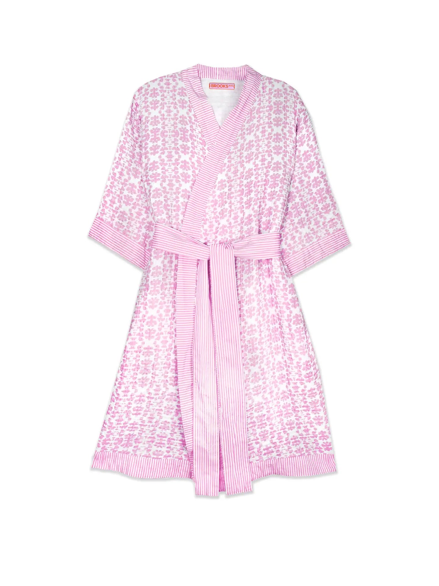 Brooks Avenue Bathrobe | Light Pink Chintz