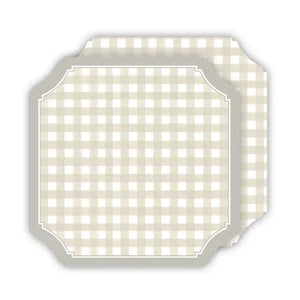 Gingham Ecru Ticket Coaster