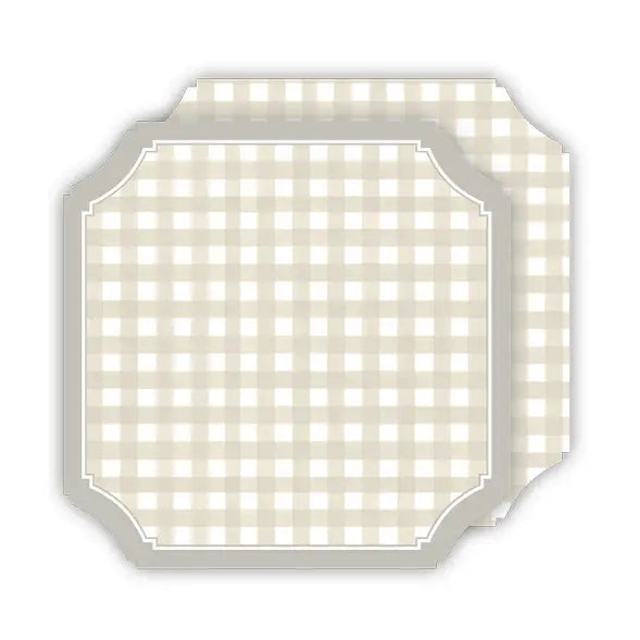 Gingham Ecru Ticket Coaster