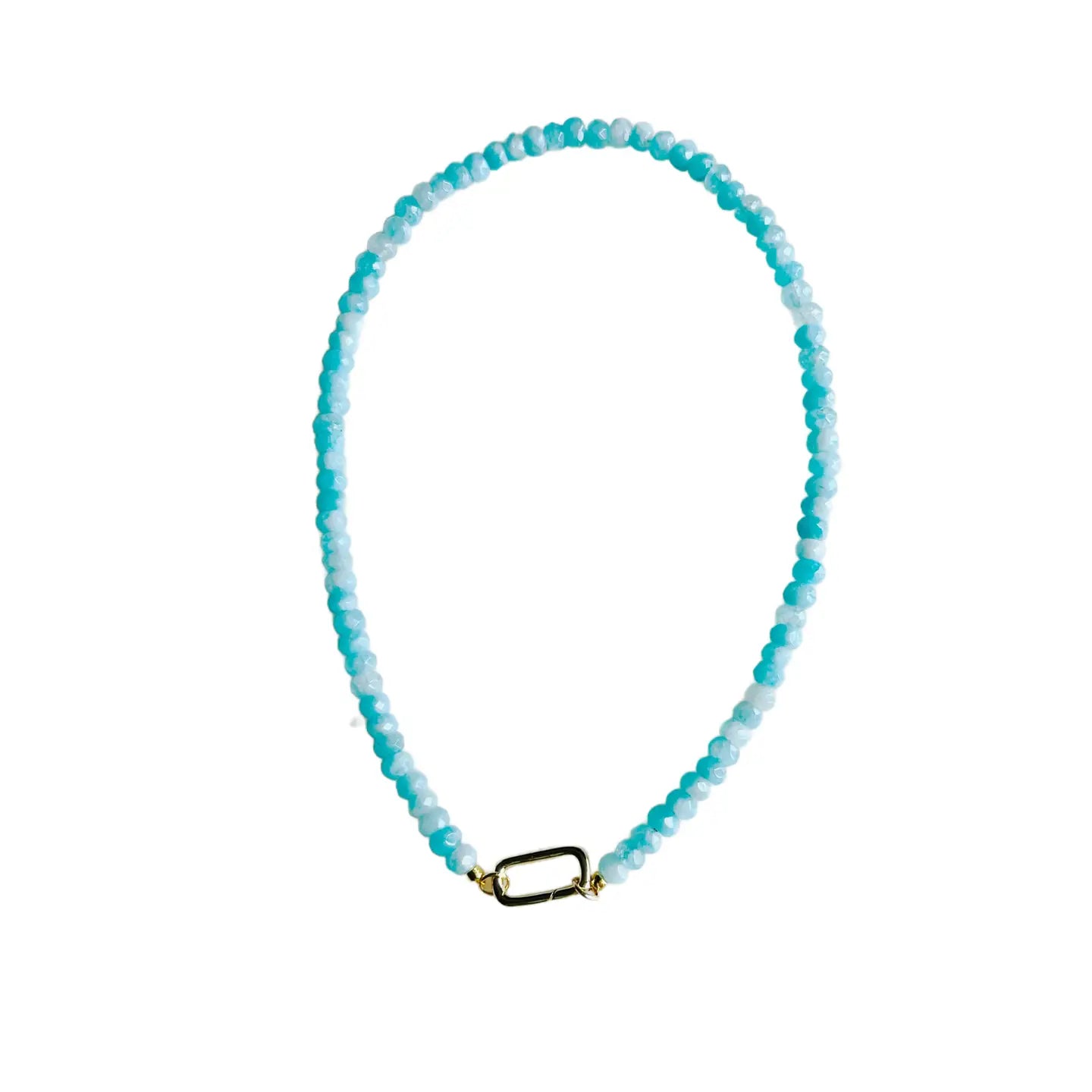 Aqua Blue Mini Candy Necklace