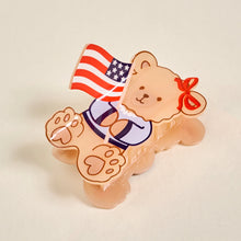 Load image into Gallery viewer, Shape Up Claw Clip - Star Spangled Bear