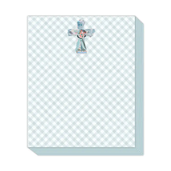 Blue Cross on Gingham Short Stack