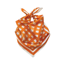 Load image into Gallery viewer, Tailgate Check Scarf in Orange