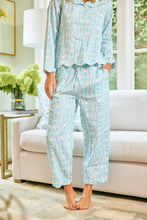 Load image into Gallery viewer, Brooks Avenue Scalloped Pajama Set Long | Blue Chintz