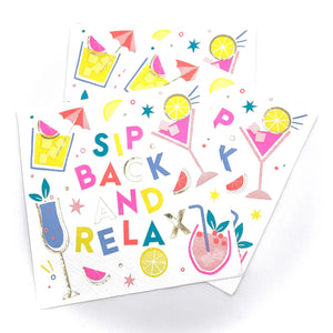 Sip Back and Relax Cocktail Napkins