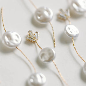 Pearl and Diamond Statement Drop Earrings