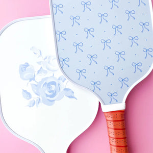 Coquette Blue Bow Floral Pickleball Paddle