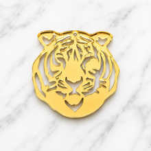 Load image into Gallery viewer, Acrylic Game Day Cord Necklace | Tiger on Orange