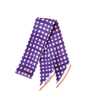 Load image into Gallery viewer, Tailgate Check Twilly in Purple &amp; Orange