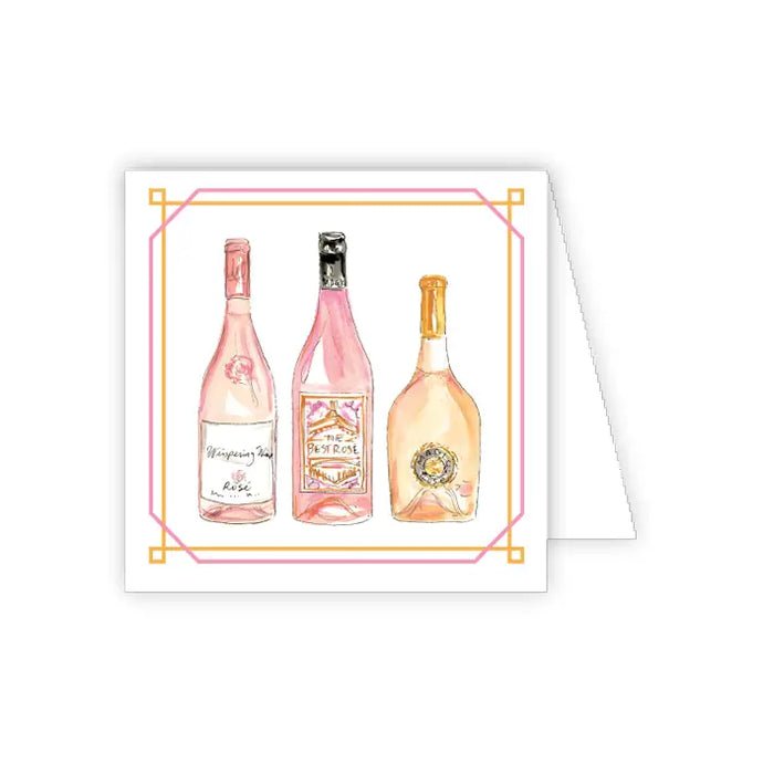 Handpainted Rose Bottles Enclosure Card