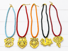 Load image into Gallery viewer, Acrylic Game Day Cord Necklace | Tiger on Orange