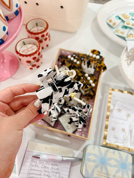 Claw Clip | Zebra Bow