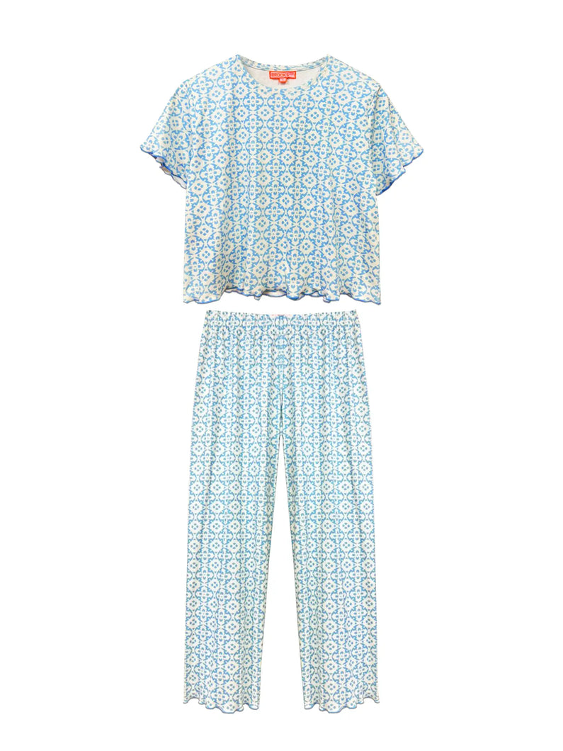 Brooks Avenue Margarie Pajamas | Porto Blue