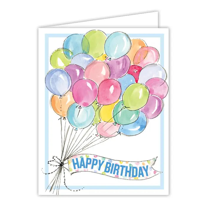 Happy Birthday Bunch of Balloons Greeting Card