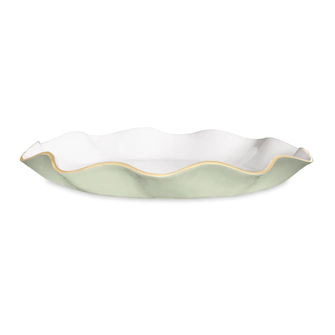Beatriz Ball Encanto Carola Large Round Platter | Pistachio and White
