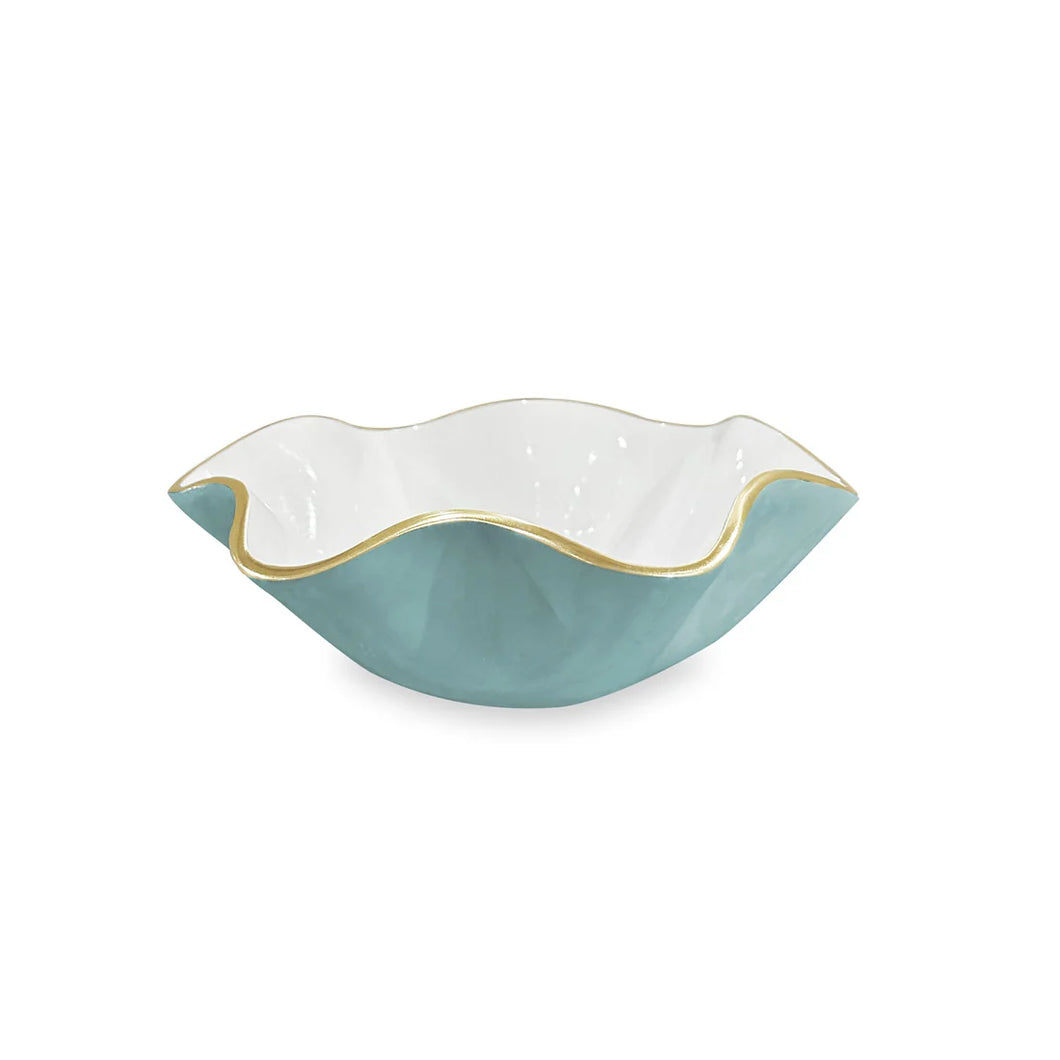 Beatriz Ball Encanto Carola Small Round Bowl | Turquoise and White