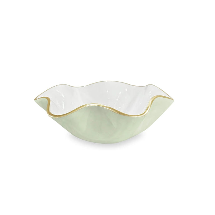 Beatriz Ball Encanto Carola Small Round Bowl | Pistachio and White