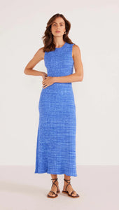 Mink Pink Harper Rib Knit Midi Dress | Sapphire