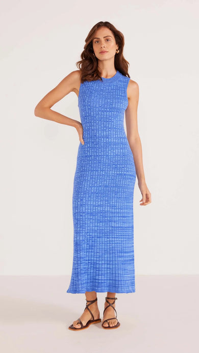 Mink Pink Harper Rib Knit Midi Dress | Sapphire