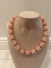 Load image into Gallery viewer, Pink &amp; Teracotta Chunky Resin Necklace