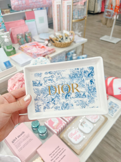 Ceramic Tray | Toile Blue