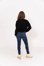 Load image into Gallery viewer, Karlie Black Vneck Collared Sweater