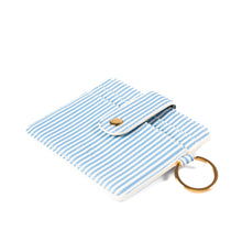 Load image into Gallery viewer, Blue Stripe Card Wallet