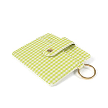 Load image into Gallery viewer, Green Gingham Card Wallet