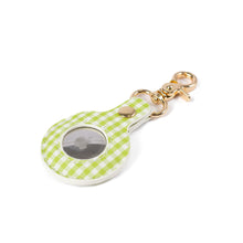 Load image into Gallery viewer, Green Gingham AirTag Keychain