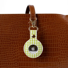 Load image into Gallery viewer, Green Gingham AirTag Keychain