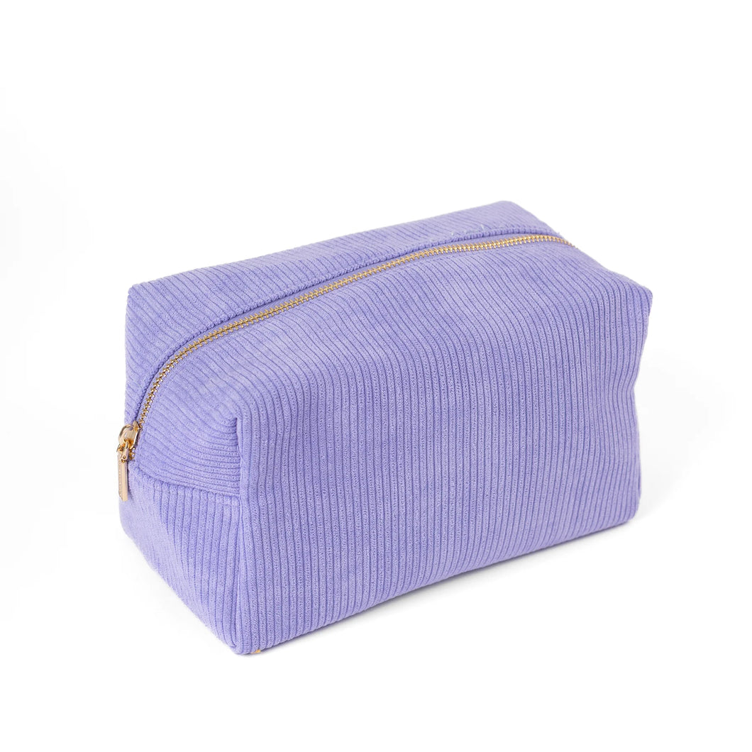 Periwinkle Corduroy Cosmetic Bag