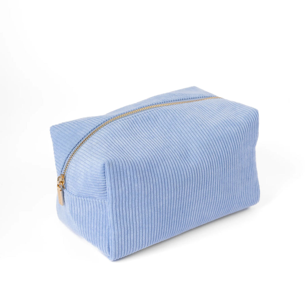 Cornflower Corduroy Cosmetic Bag